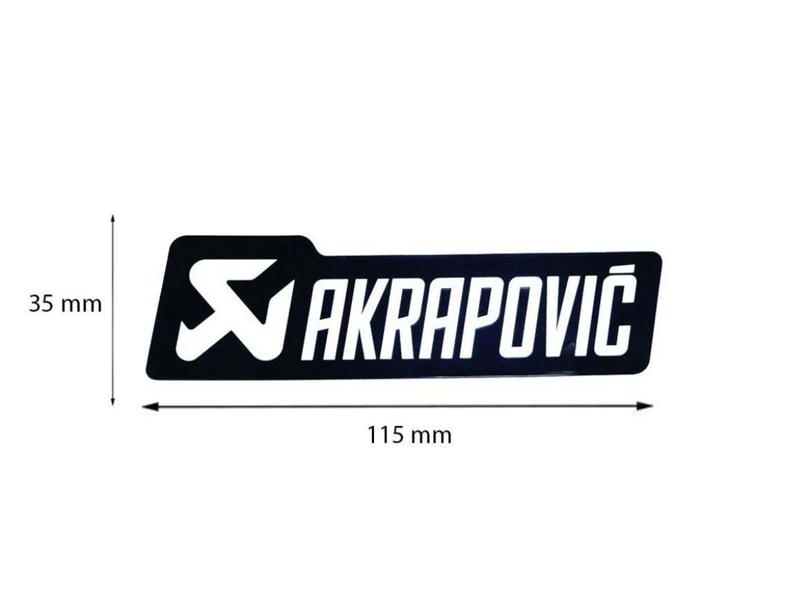 ADESIVO TERMICO MONOCROMATICO 115X35 MM AKRAPOVIC ALTE TEMPERATURE UNIVERSALE
