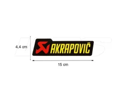 ADESIVO TERMICO 150X44 MM AKRAPOVIC ALTE TEMPERATURE UNIVERSALE