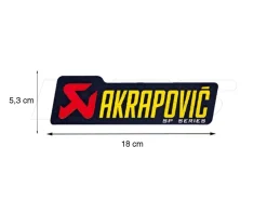 ADESIVO TERMICO 180X53 MM AKRAPOVIC SP SERIE ALTE TEMPERATURE UNIVERSALE