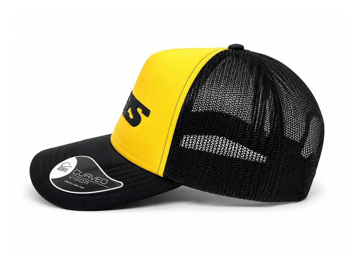 CAPPELLINO CON VISIERA ORIGINALE WRS NERO GIALLO