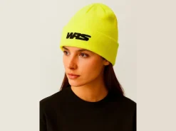 CAPPELLO INVERNALE GIALLO FLUO CON LOGO RICAMATO ORIGINALE WRS