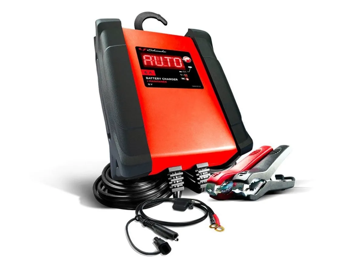 CARICABATTERIA + MANTENITORE CARICA 12V 6A RUGGED SPX 459 SCHUMACHER