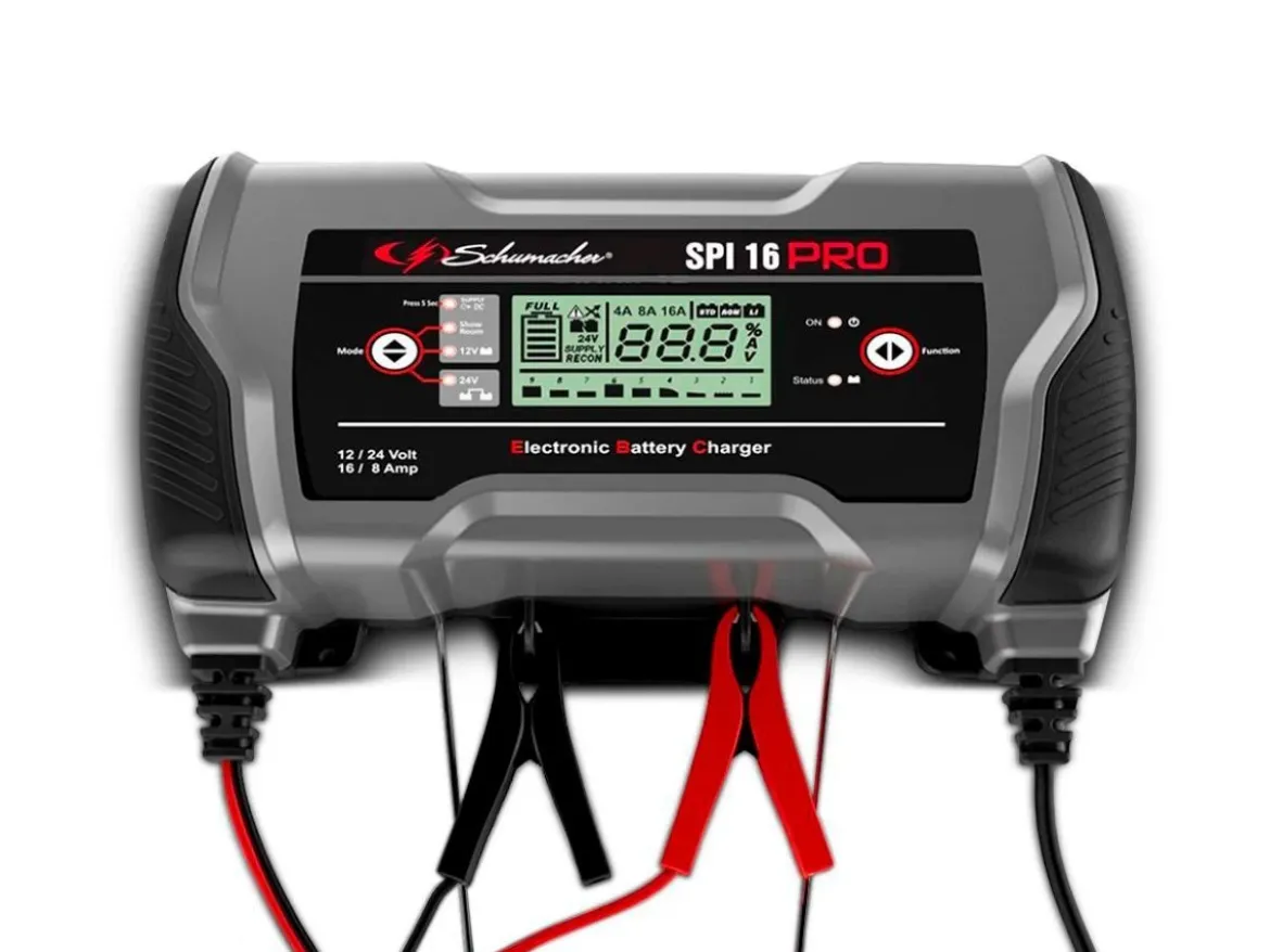 CARICABATTERIA MULTIFUNZIONE 12/24V 16/8A SPI16 PRO SCHUMACHER