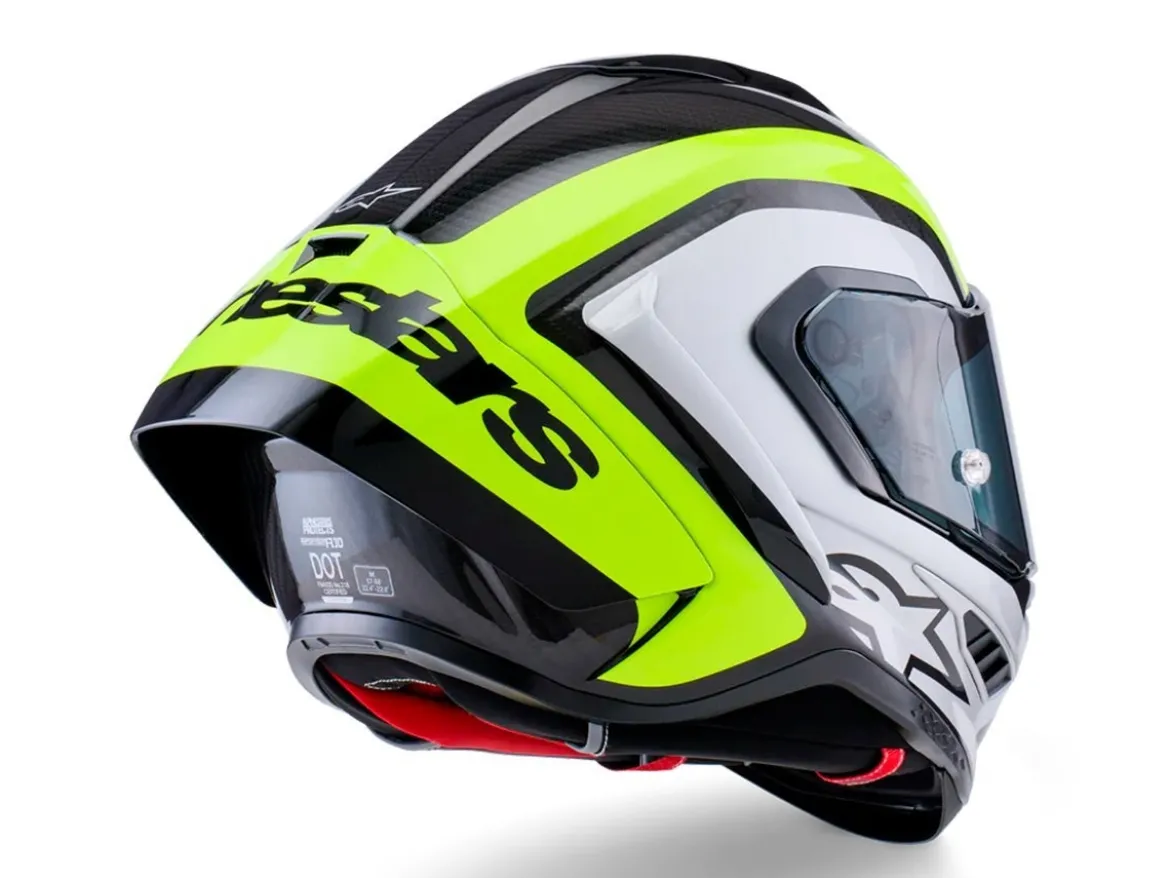 CASCO INTEGRALE ALPINESTARS SUPERTECH R10 ARIUS ECE06/DOT NERO-GIALLO FLUO
