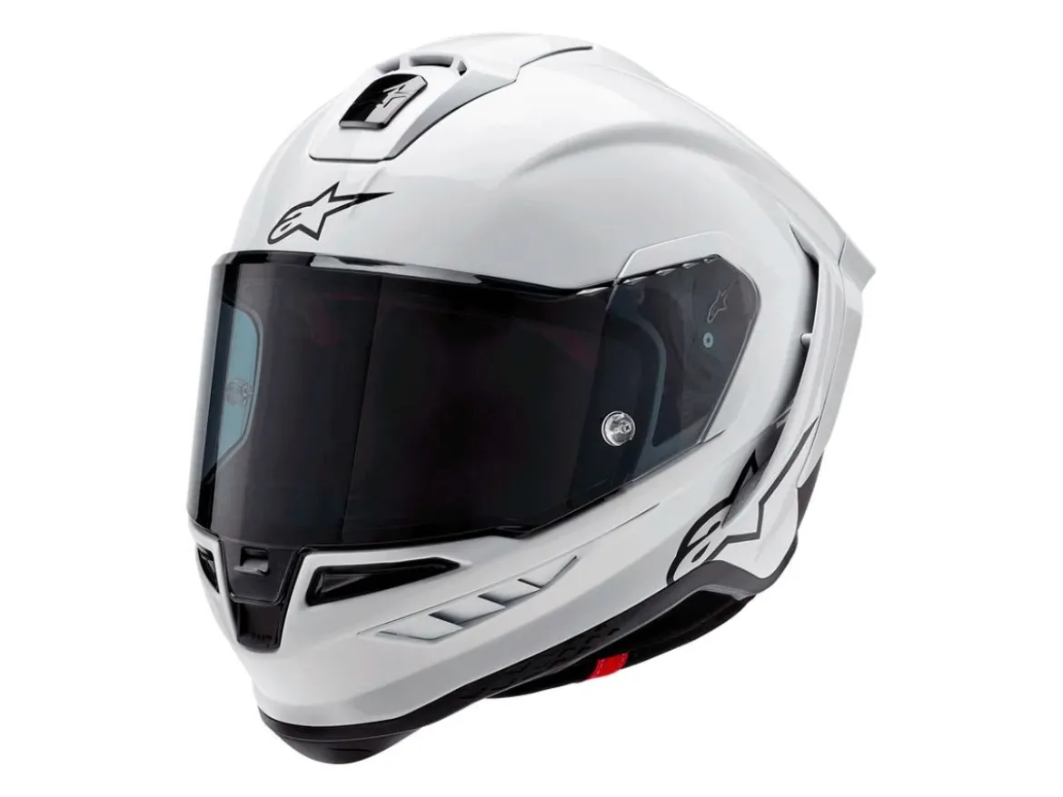 CASCO INTEGRALE ALPINESTARS SUPERTECH R10 SOLID ECE 06 BIANCO LUCIDO