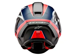 CASCO INTEGRALE ALPINESTARS SUPERTECH R10 TEAM ECE 06 NERO CARBON-ROSSO FLUO-BLU SCURO OPACO
