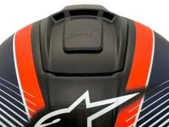 CASCO INTEGRALE ALPINESTARS SUPERTECH R10 TEAM ECE 06 NERO CARBON-ROSSO FLUO-BLU SCURO OPACO