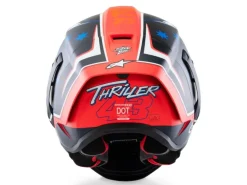 CASCO INTEGRALE ALPINESTARS SUPERTECH R10 TEAM ECE 06 NERO CARBON-ROSSO FLUO-BLU SCURO OPACO
