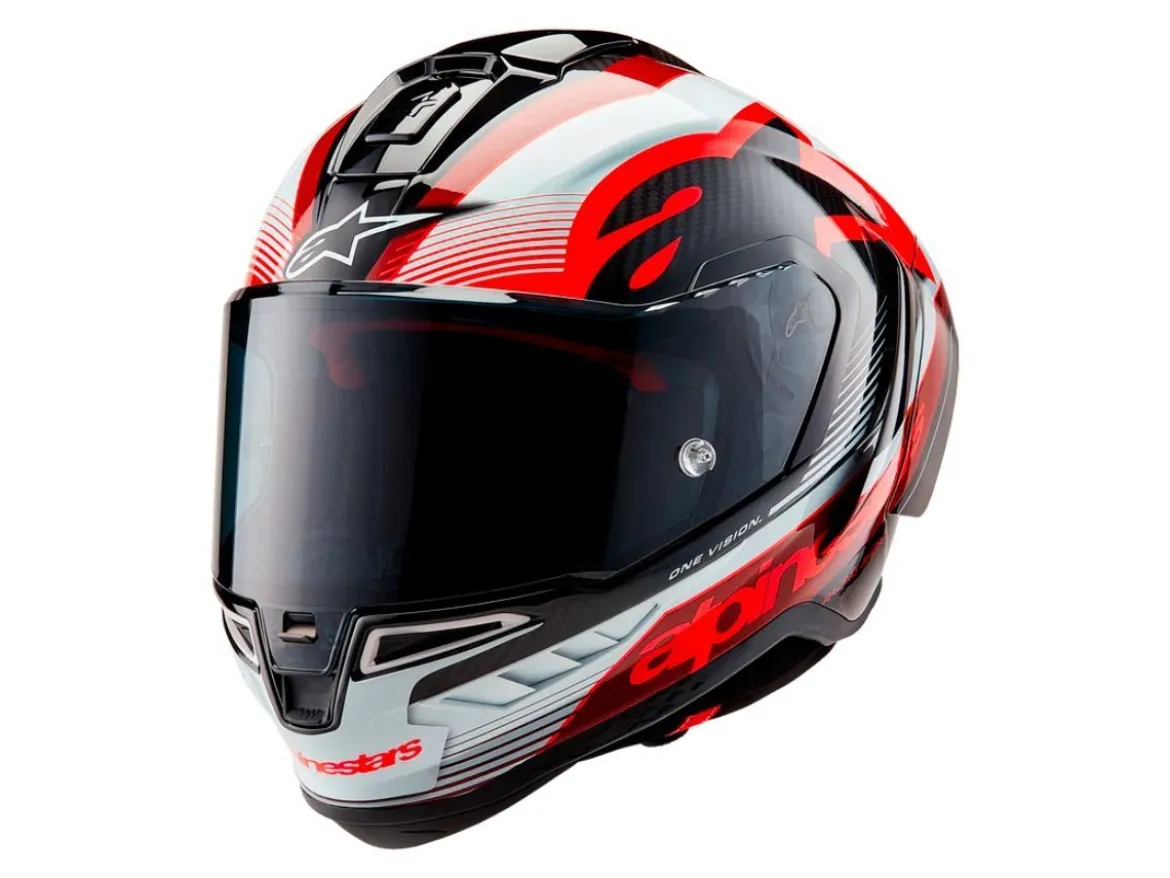CASCO INTEGRALE ALPINESTARS SUPERTECH R10 TEAM ECE 06 ROSSO-NERO-BIANCO