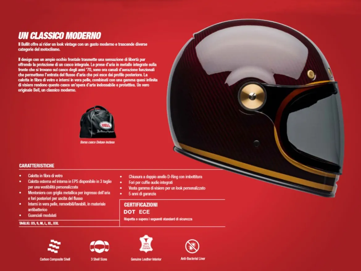 CASCO INTEGRALE BELL BULLITT CDY ROSSO CANDY