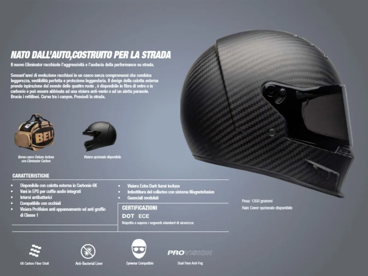 CASCO INTEGRALE BELL ELIMINATOR STOCKWELL NERO E BIANCO