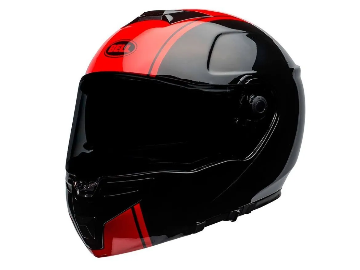 CASCO INTEGRALE BELL SRT RIBBON NERO E ROSSO