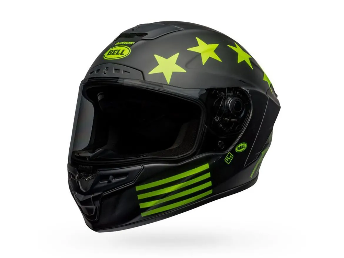 CASCO INTEGRALE BELL STAR DLX MIPS FH VICTORY CIRCLE NERO OPACO GIALLO FLUO