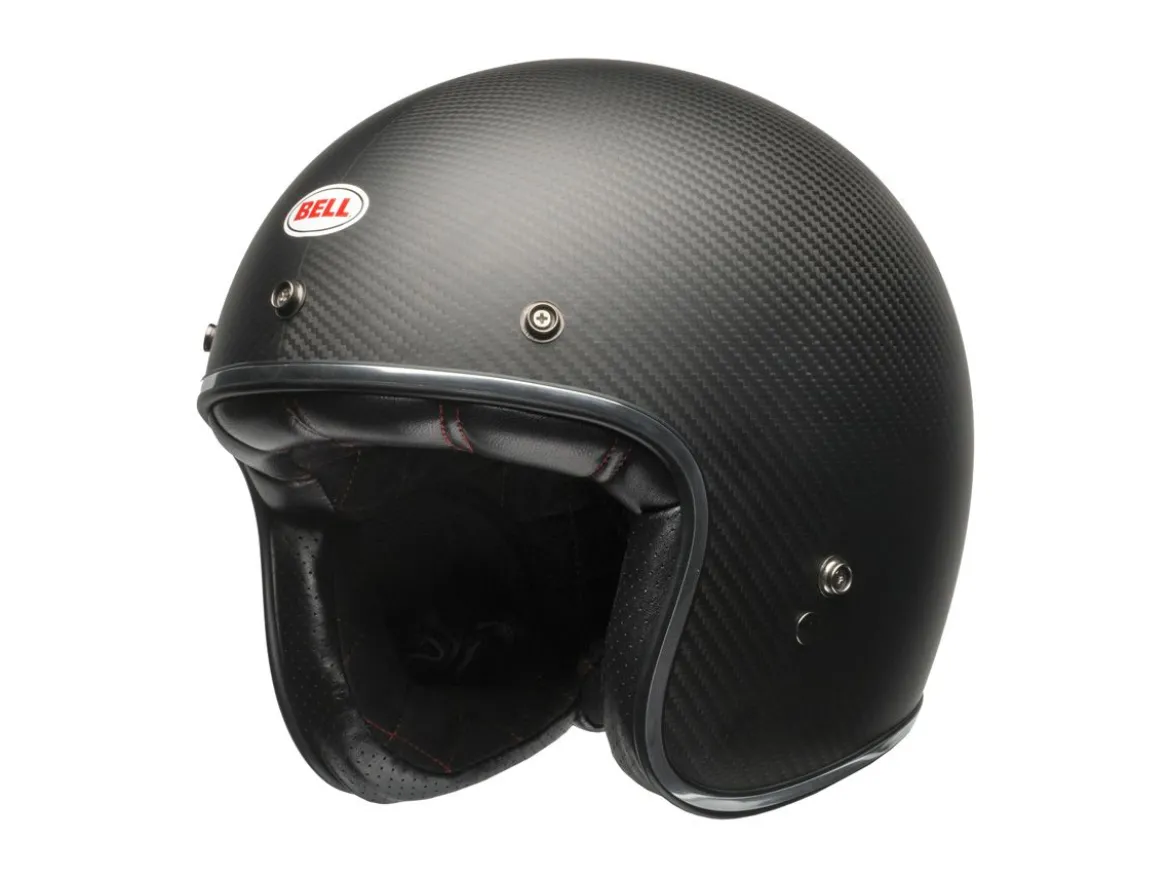 CASCO JET BELL CUSTOM 500 CARBON NERO OPACO