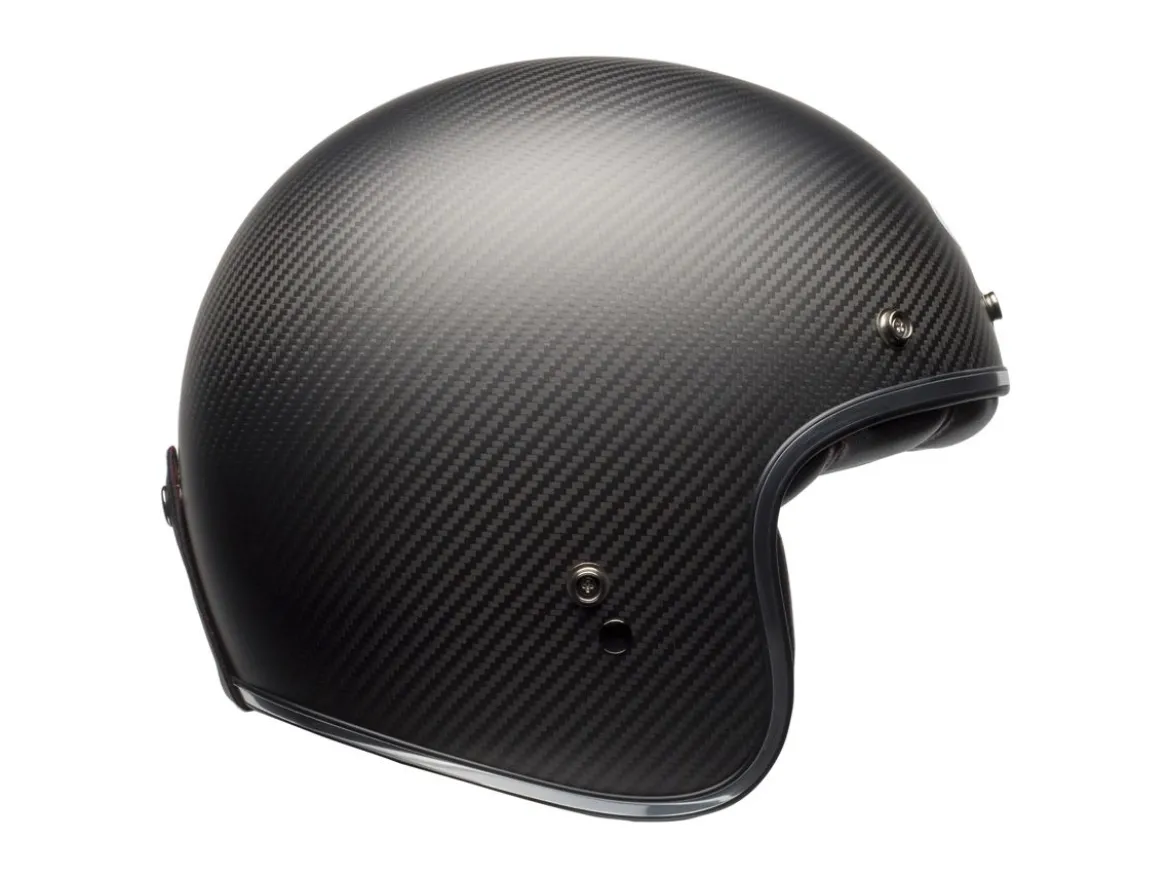 CASCO JET BELL CUSTOM 500 CARBON NERO OPACO