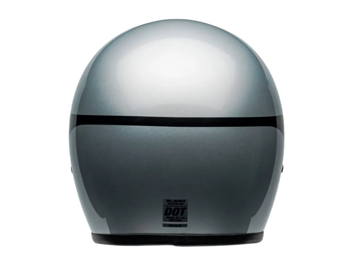CASCO JET BELL CUSTOM 500 2024 CHASSIS ARGENTO/NERO LUCIDO ECE 06