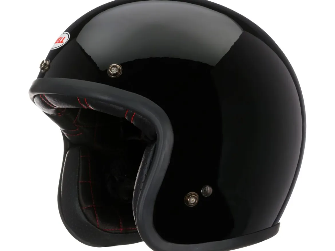 CASCO JET BELL CUSTOM 500 NERO LUCIDO