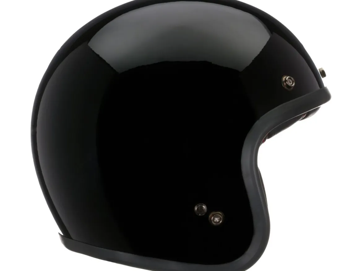CASCO JET BELL CUSTOM 500 NERO LUCIDO