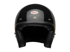 CASCO JET BELL CUSTOM 500 RIFF NERO GIALLO ARANCIONE ROSSO LUCIDO