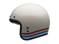 CASCO JET BELL CUSTOM 500 STRIPES BIANCO PERLATO ECE 06