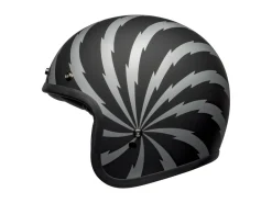 CASCO JET BELL CUSTOM 500 VERTIGO NERO ARGENTO OPACO