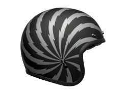 CASCO JET BELL CUSTOM 500 VERTIGO NERO ARGENTO OPACO