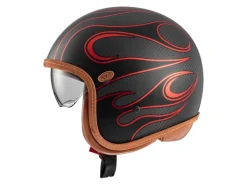 CASCO JET PREMIER VINTAGE PLATINUM EDIZIONE CARBON FR RED CHROMED ECE 22-06