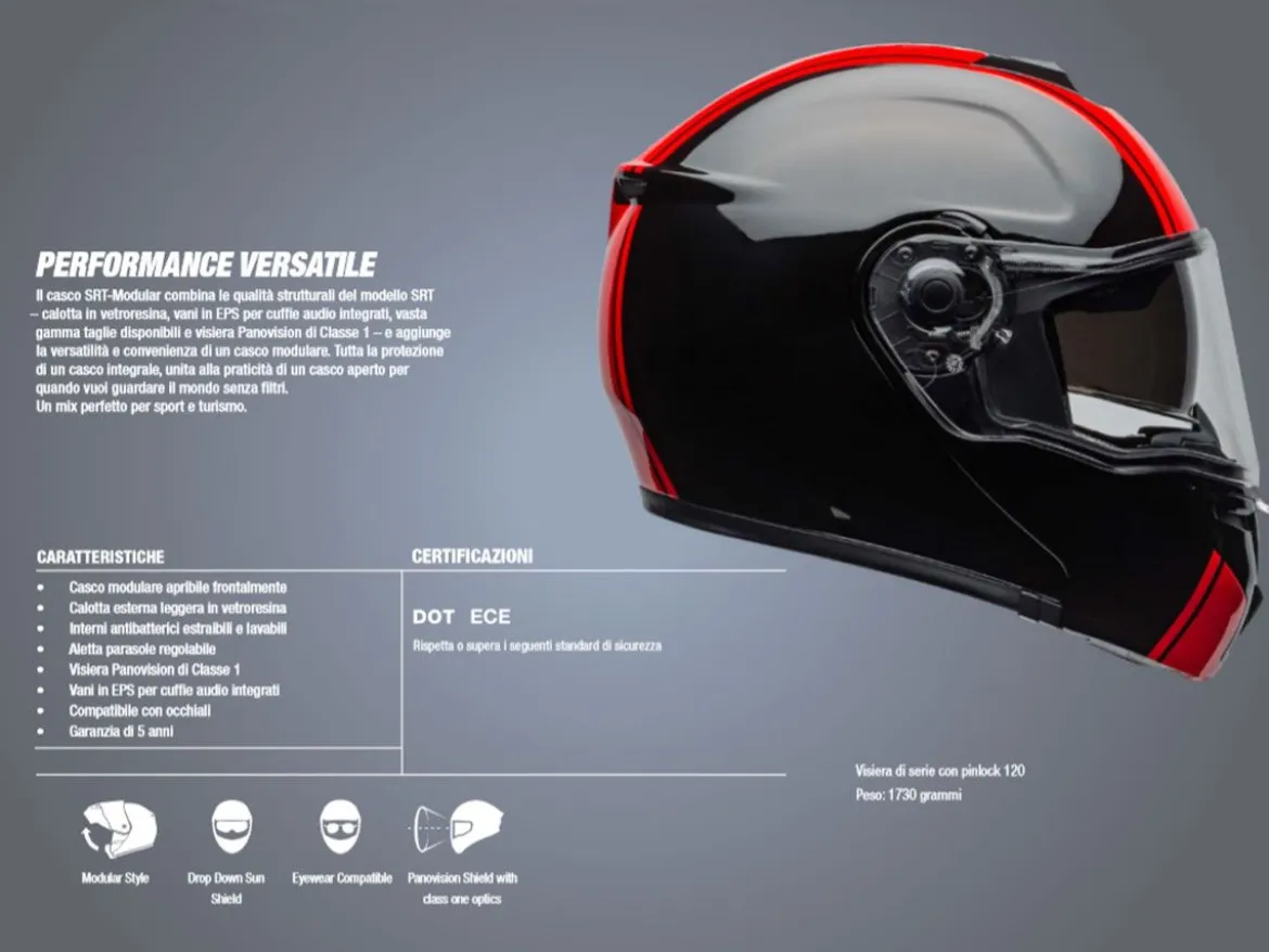 CASCO MODULARE BELL SRT MODULAR BIANCO LUCIDO