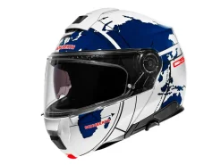 CASCO MODULARE SCHUBERTH C5 ECE DEKOR GLOBE BLUE