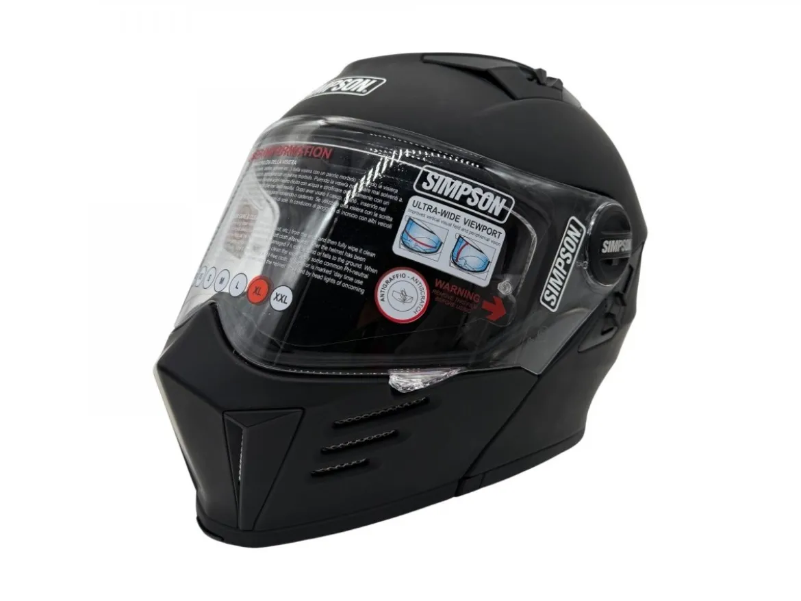 CASCO MODULARE SIMPSON DARKSOME 2206 NERO OPACO TAGLIA XL