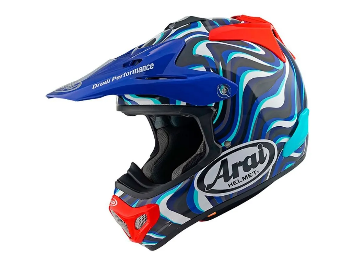 CASCO OFF ROAD ARAI MX-V EVO STREAM BLUE 22-06