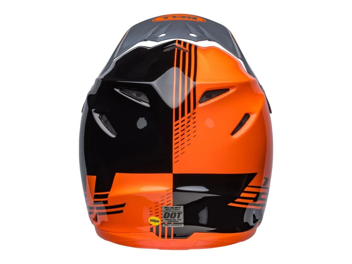 CASCO OFF ROAD BELL MOTO-9 MIPS LOUVER NERO E ARANCIONE