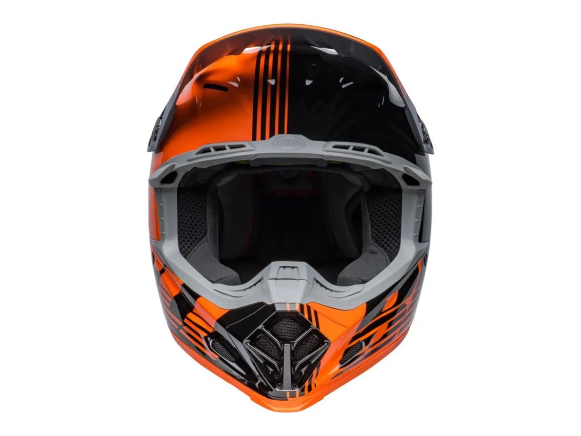 CASCO OFF ROAD BELL MOTO-9 MIPS LOUVER NERO E ARANCIONE