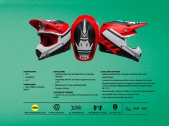 CASCO OFF ROAD BELL MOTO-9 MIPS VENOM NERO CAMO E ROSSO OPACO