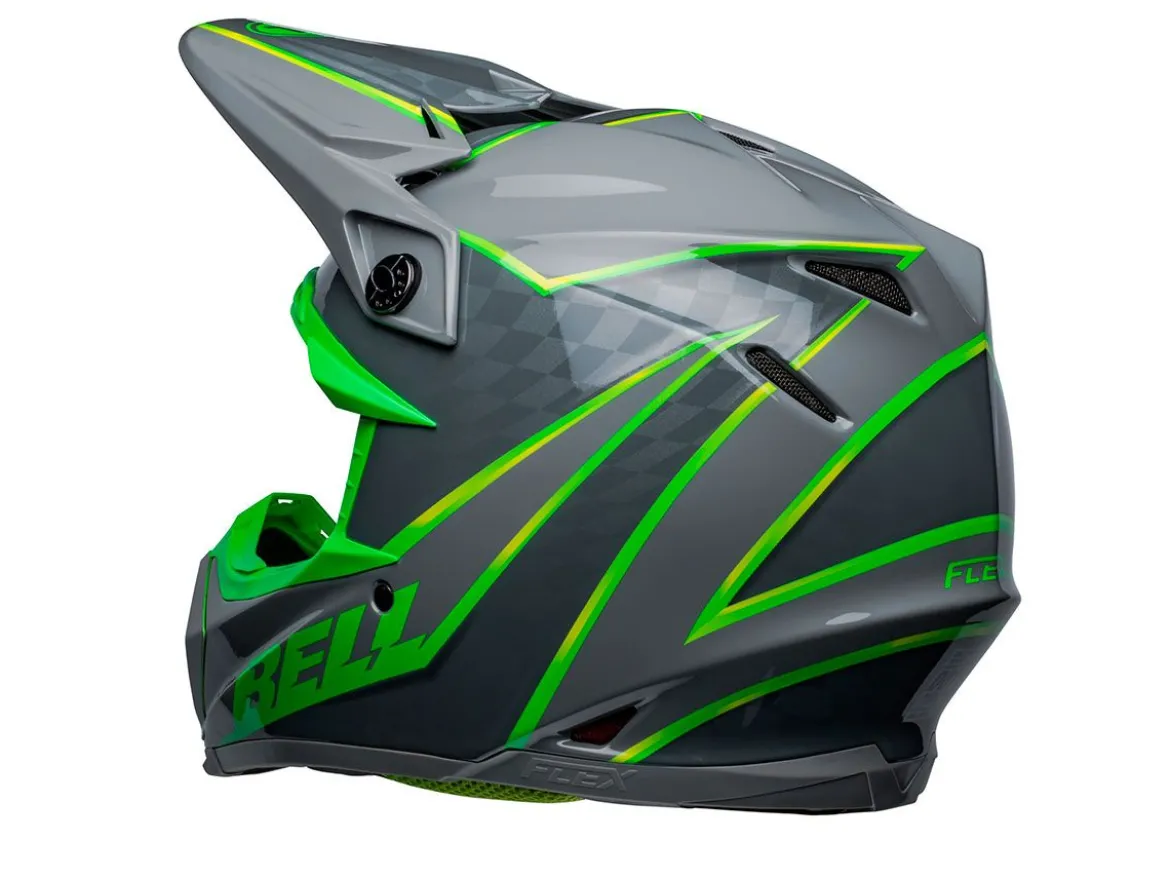 CASCO OFF ROAD BELL MOTO-9S FLEX SPRITE GRIGIO E VERDE