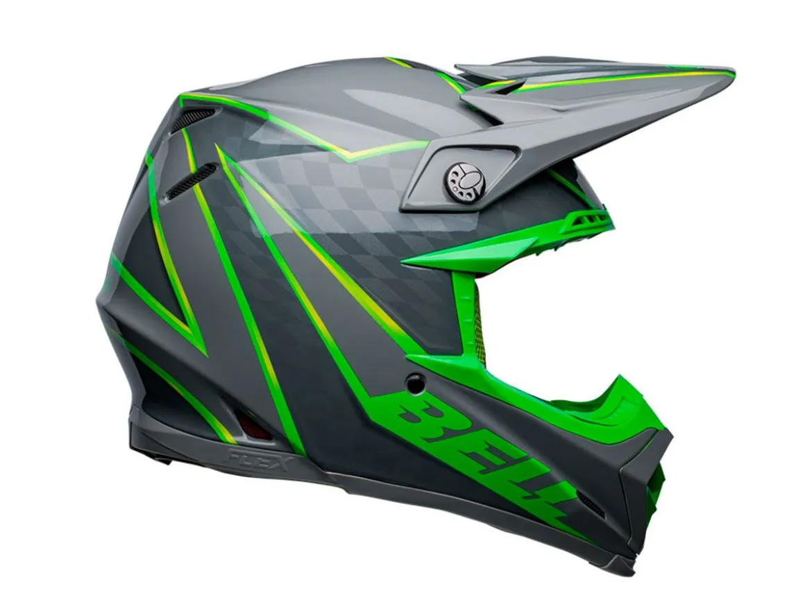 CASCO OFF ROAD BELL MOTO-9S FLEX SPRITE GRIGIO E VERDE