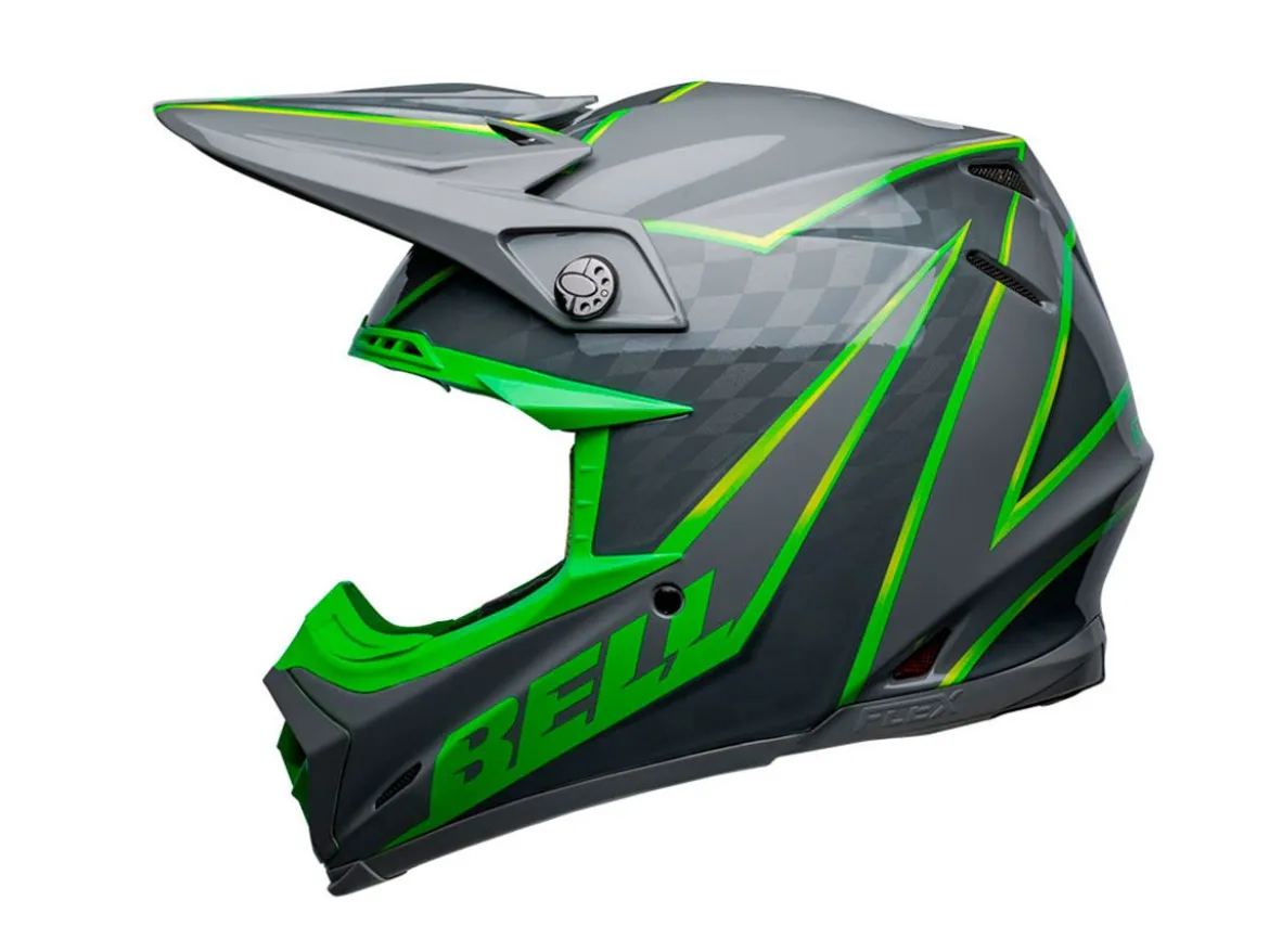 CASCO OFF ROAD BELL MOTO-9S FLEX SPRITE GRIGIO E VERDE