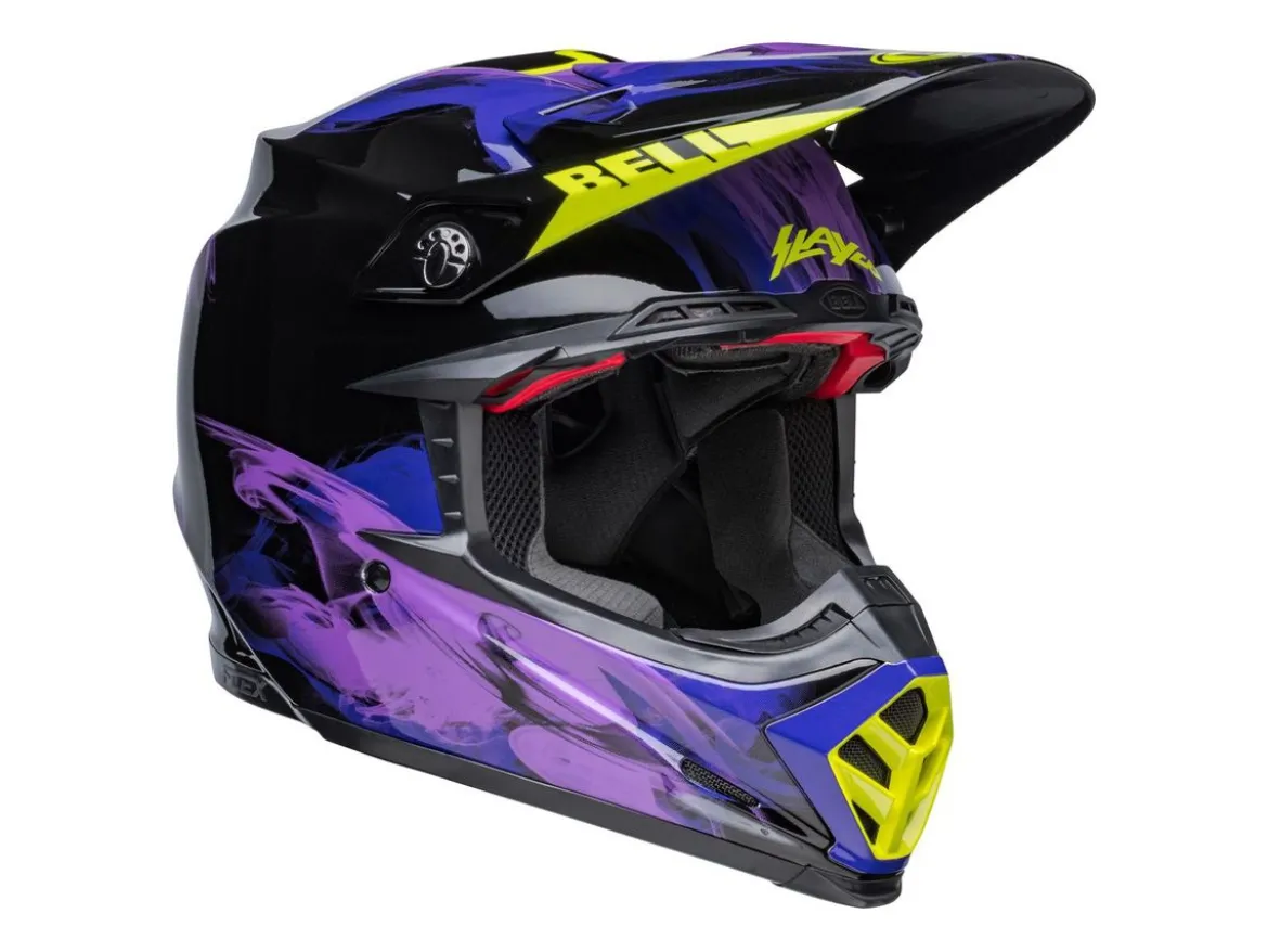 CASCO OFF ROAD BELL MOTO-9S FLEX SLAYCO NERO E VIOLA OPACO