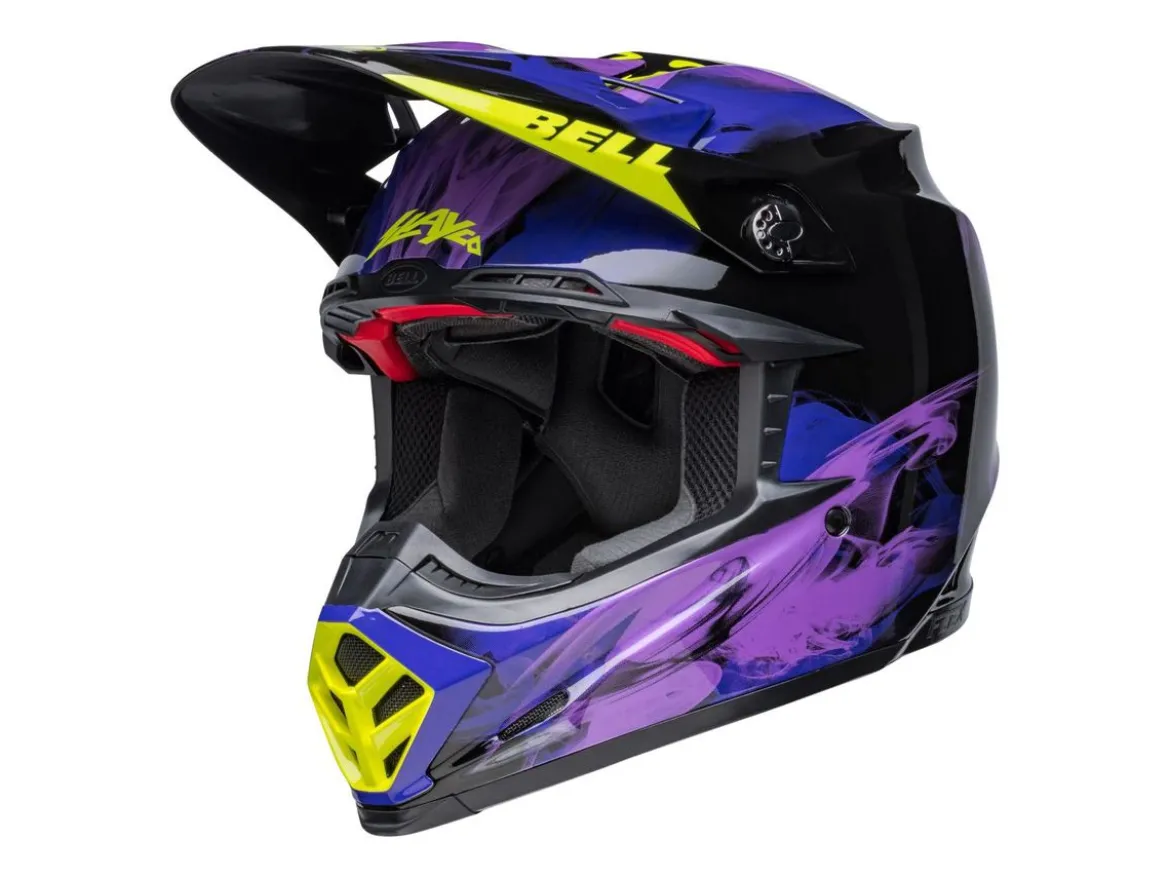 CASCO OFF ROAD BELL MOTO-9S FLEX SLAYCO NERO E VIOLA OPACO