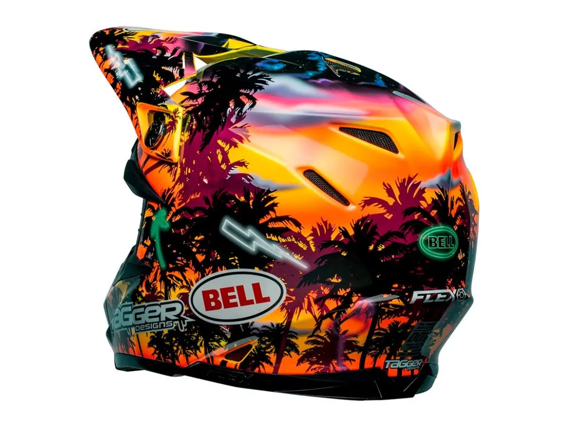 CASCO OFF ROAD BELL MOTO-9S FLEX TG GIALLO E ARANCIONE