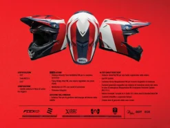 CASCO OFF ROAD BELL MOTO-9S FLEX PC23 ARGENTO METALIZZATO E BLU