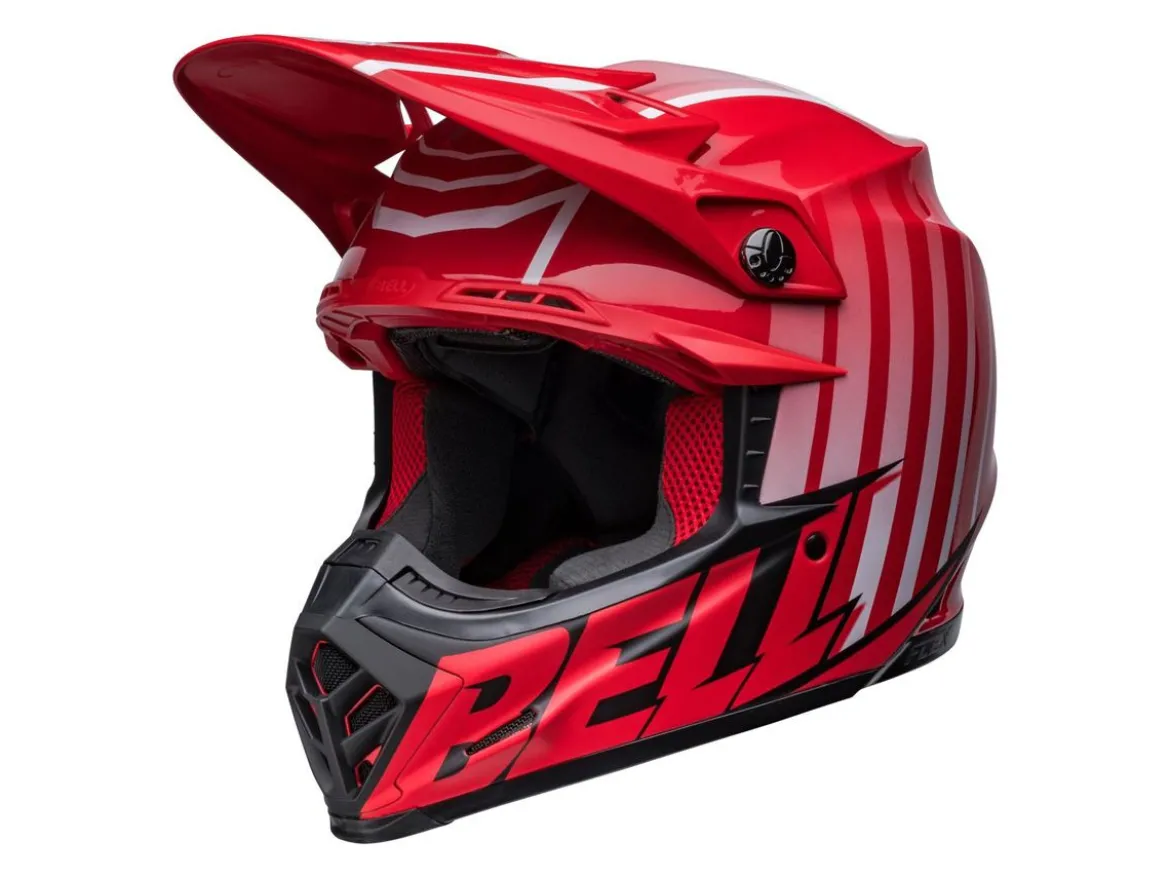 CASCO OFF ROAD BELL MOTO-9S FLEX SPRINT ROSSO E BIANCO OPACO