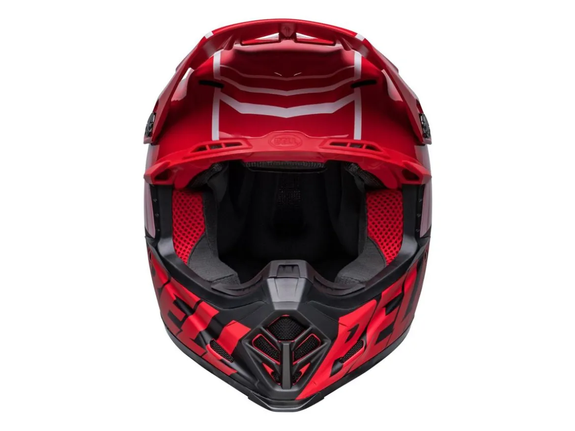 CASCO OFF ROAD BELL MOTO-9S FLEX SPRINT ROSSO E BIANCO OPACO
