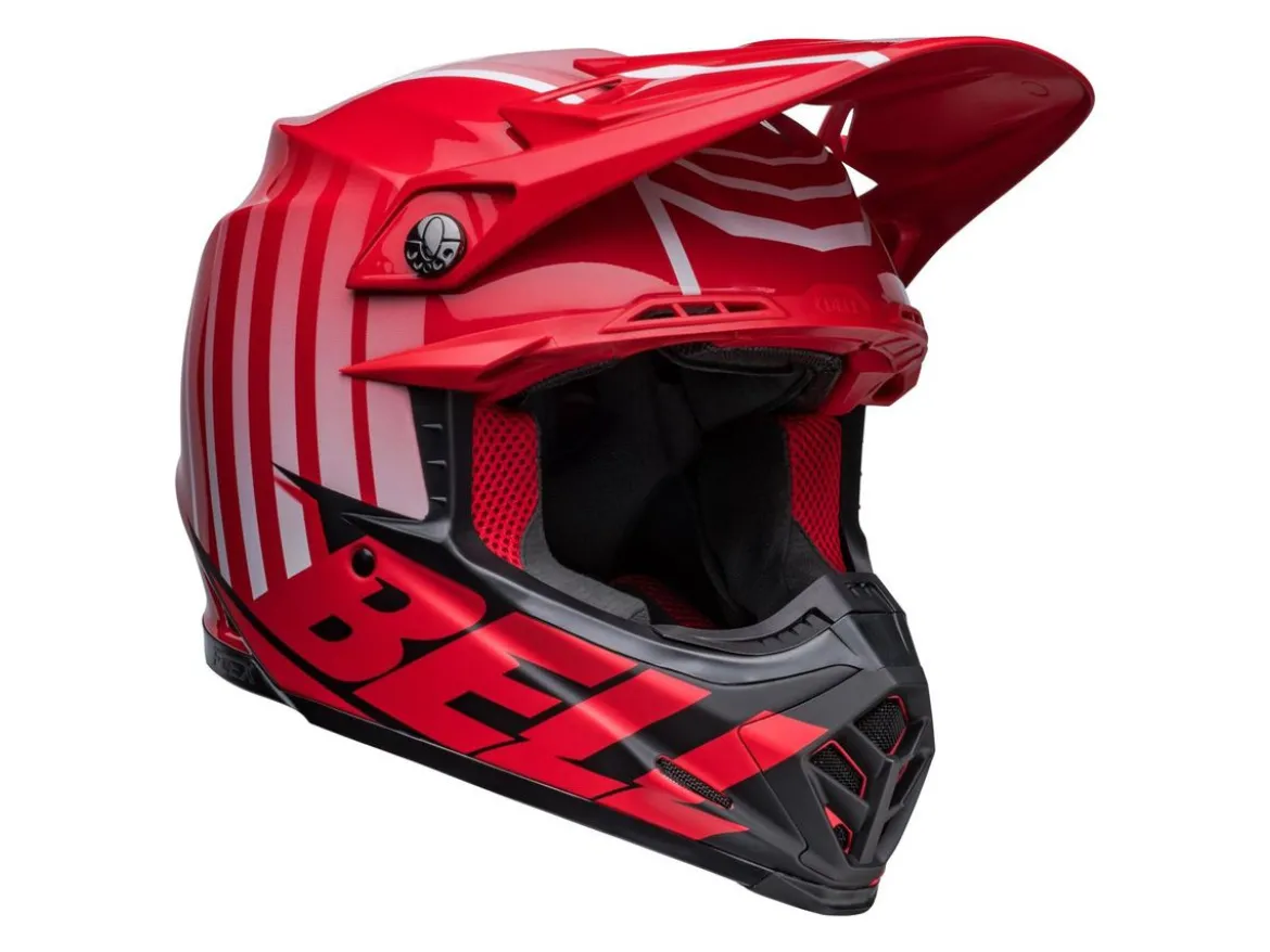 CASCO OFF ROAD BELL MOTO-9S FLEX SPRINT ROSSO E BIANCO OPACO