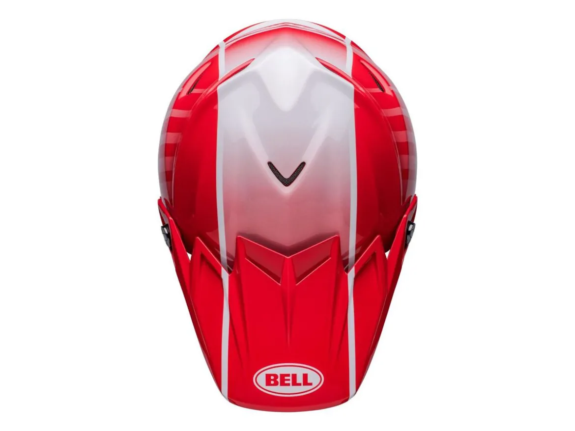 CASCO OFF ROAD BELL MOTO-9S FLEX SPRINT ROSSO E BIANCO OPACO