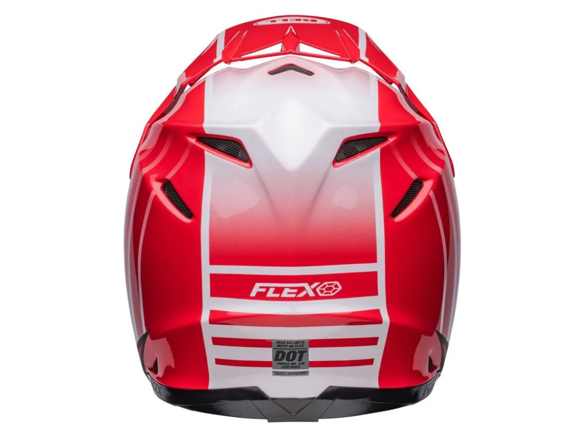 CASCO OFF ROAD BELL MOTO-9S FLEX SPRINT ROSSO E BIANCO OPACO