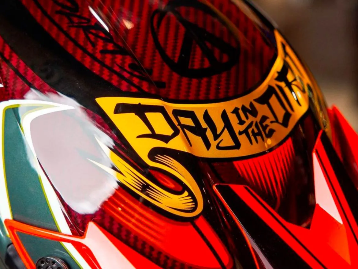 CASCO OFF ROAD BELL MOTO-10 SPHERICAL 2024 FASTHOUSE DITD ROSSO/ORO
