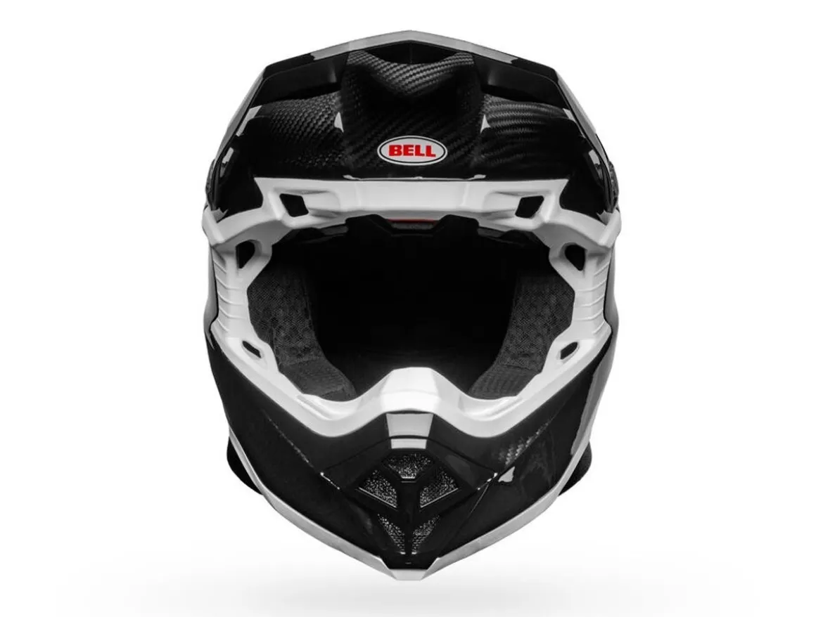 CASCO OFF ROAD BELL MOTO-10 SPHERICAL NERO / BIANCO LUCIDO