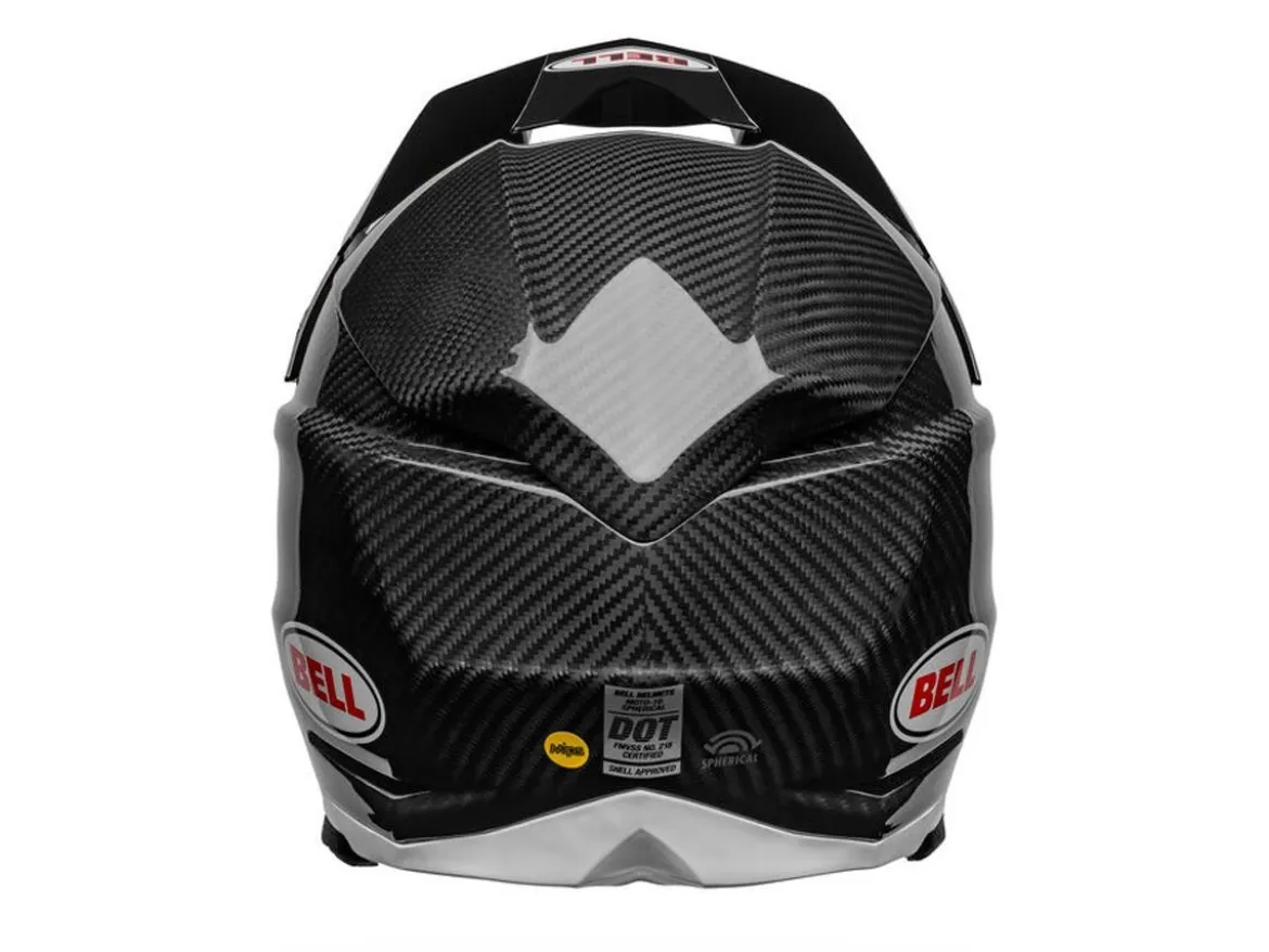 CASCO OFF ROAD BELL MOTO-10 SPHERICAL NERO / BIANCO LUCIDO