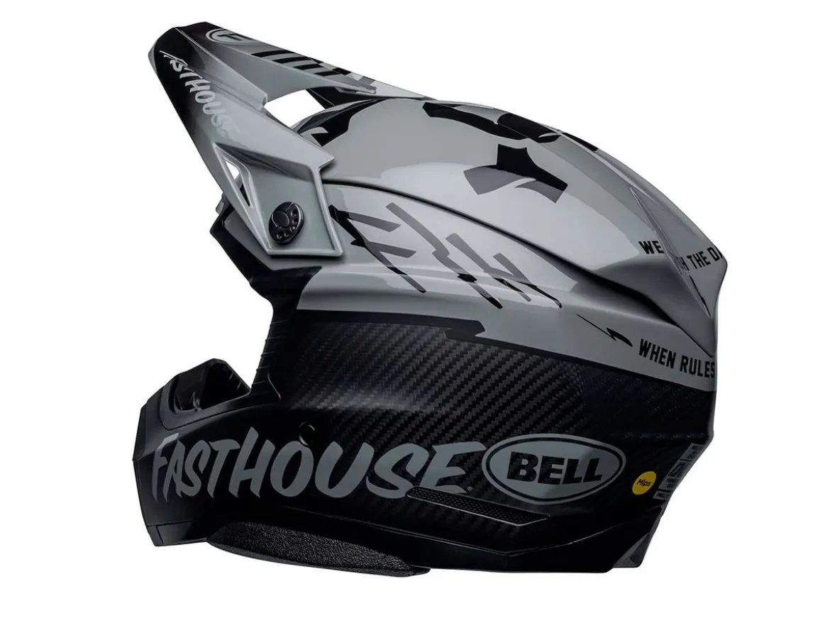 CASCO OFF ROAD BELL MOTO-10 SPHERICAL SLAYCO VIOLA E BIANCO